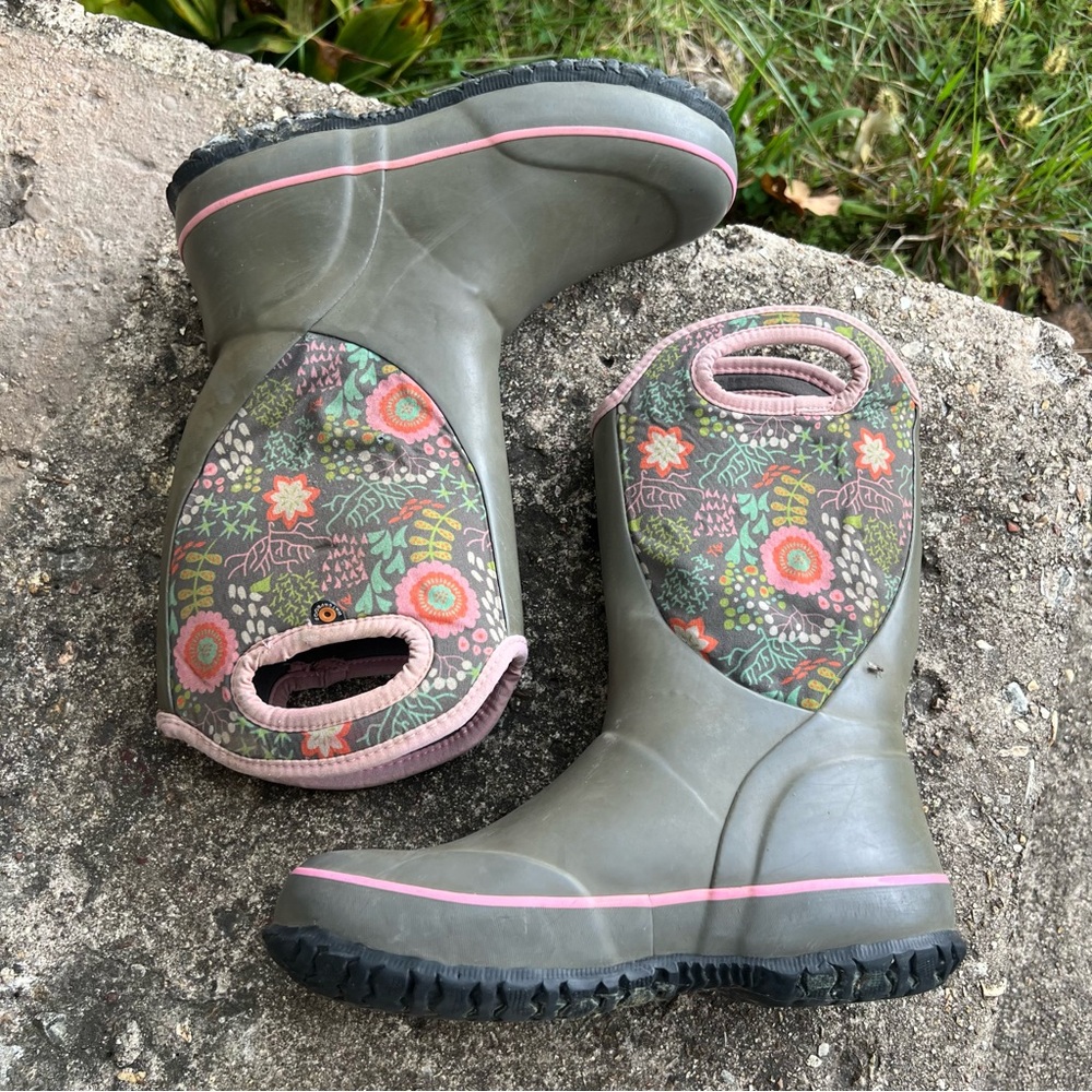 Bogs Kids Slushie Reef Floral Boots - Picture 7 of 10